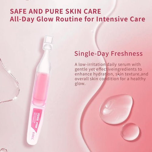 2-Pack Salmon DNA Serum | 99% Salmon DNA | Pink PDRN Serum Ampoule with Collagen, Glutathione & Hyaluronic Acid for Intense Firming, Repairing, Moisturizing & Radiant-Looking Skin, 0.05 fl.oz x 20e