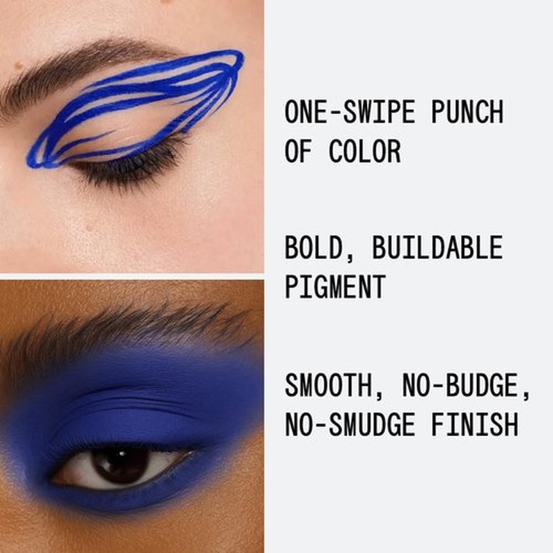 About-Face Matte Fluid Eye Paint - High-Pigment Liquid Eyeshadow in No Queens Blues | Long-Lasting, Vegan & Cruelty-Free