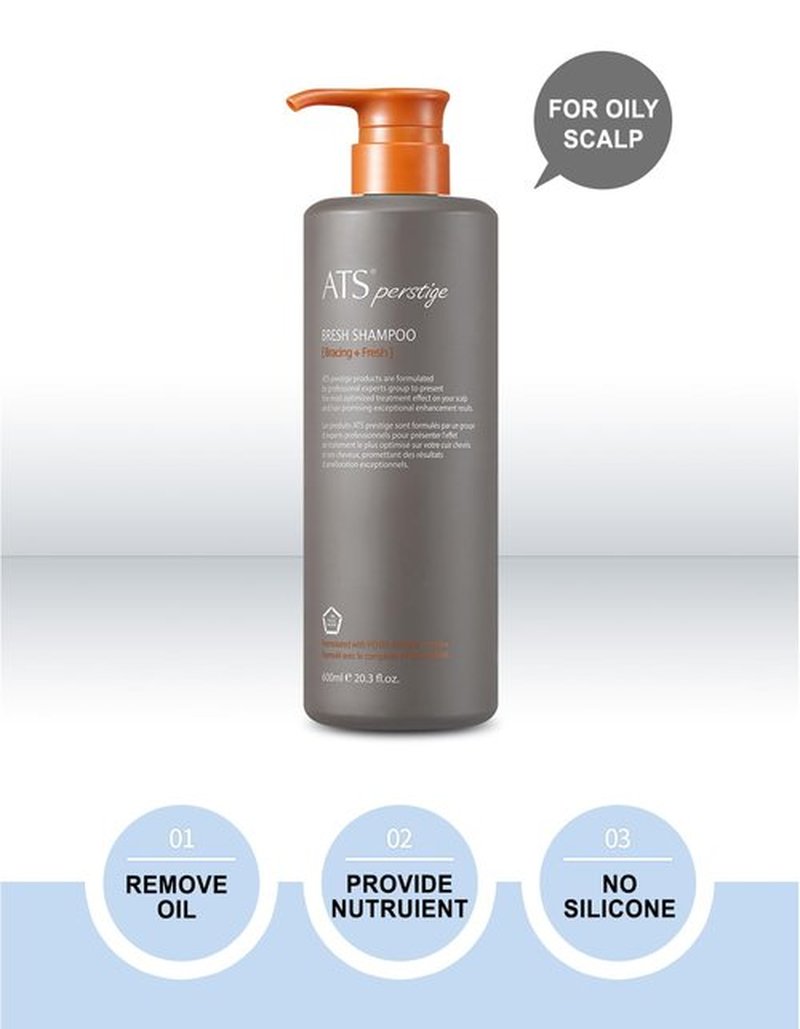 ATS Perstige Bresh Shampoo - 600ML | Silicone-Free Formula for Oily Scalp Care