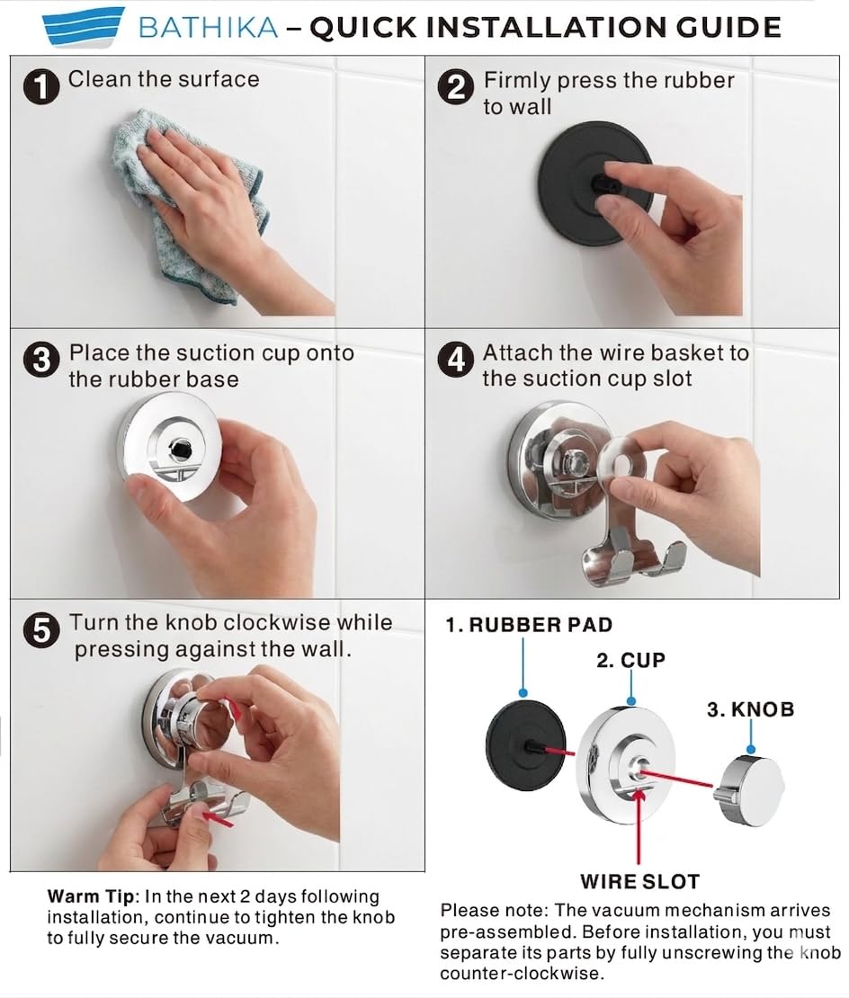 Suction Cup Hooks Razor Holder Powerful Vacuum Organizer for Towel, Razor, Coat, Bathrobe and Loofah 304 Stainless Steel Removable Hooks for Bathroom & Kitchen, Towel Hanger Storage (Silver)