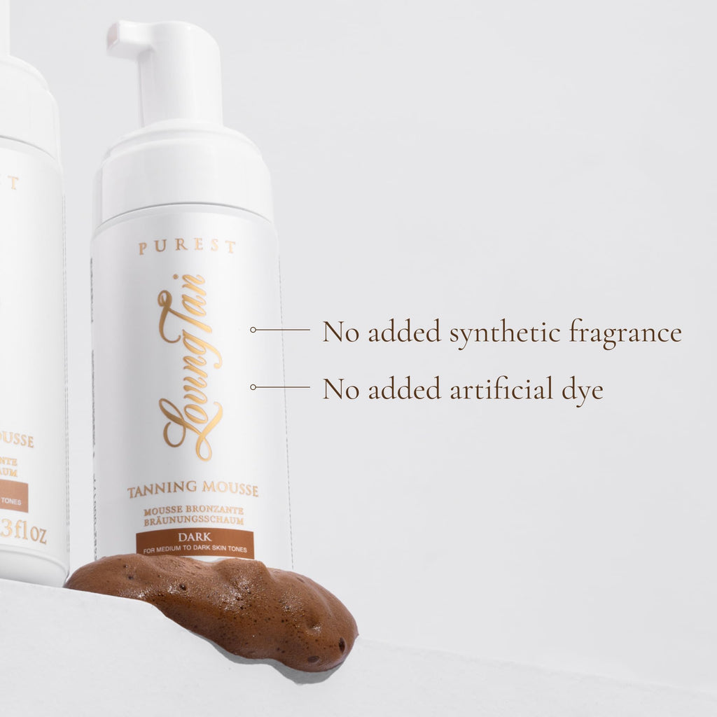 Loving Tan Purest Tanning Mousse, Dark - Sunless Tanner Made From 97% Certified Organic & Naturally Derived Ingredients - Up to 5+ Self Tan Applications Cruelty Free, Vegan - 3.3 Fl Oz