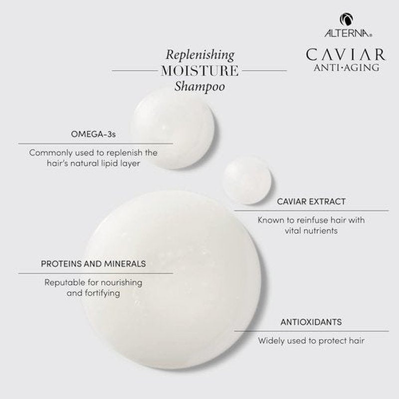 Alterna CAVIAR Anti-Aging Moisture Shampoo - Hydrates & Restores Dry, Brittle Hair | Sulfate Free