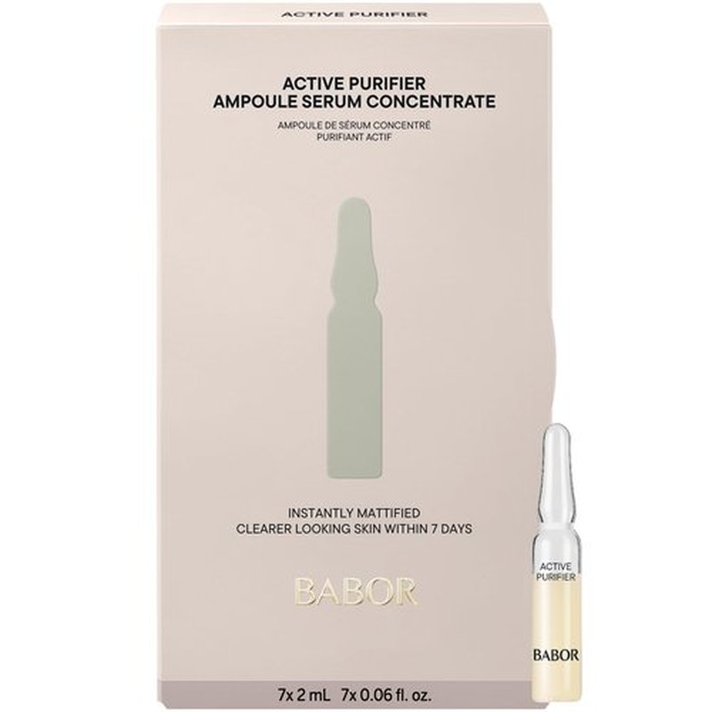 BABOR Active Purifier Ampoule Concentrates for Face with Tea Tree Oil, Refine, Purify, Revitalize Dull and Dry Skin, Clean & Vegan, Results in 7 Days