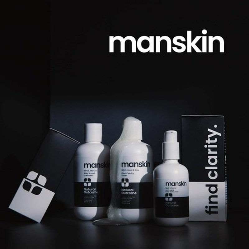Natural Outcome Men's Skin Care Kit - Anti-Aging 3-Step Facial Regimen with Cleanser, Toner & Moisturizer
