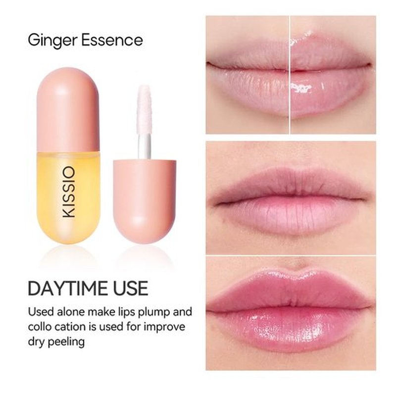 KISSIO Lip Plumper Set - Natural Lip Care Gloss for Beautiful, Moisturized Lips | 2-Piece Set