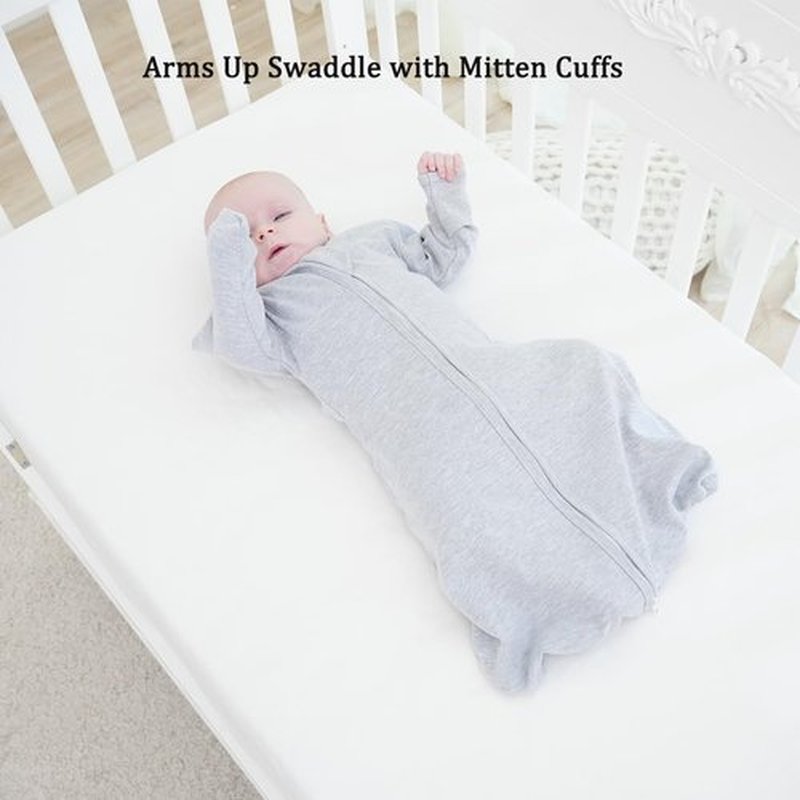 Skiennix Transition Swaddle Sleep Sack - 2-Pack 0-3 Months with Mitten Cuffs & 2-Way Zipper, 100% Cotton