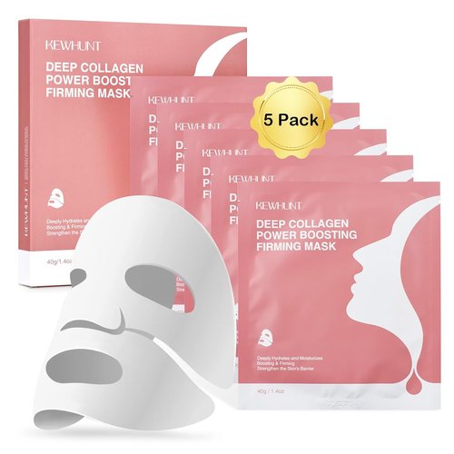 Regine Switzerland Deep Collagen Face Mask - Hydrating Hydrogel for Firming & Elasticity | 40g x 5 Pack