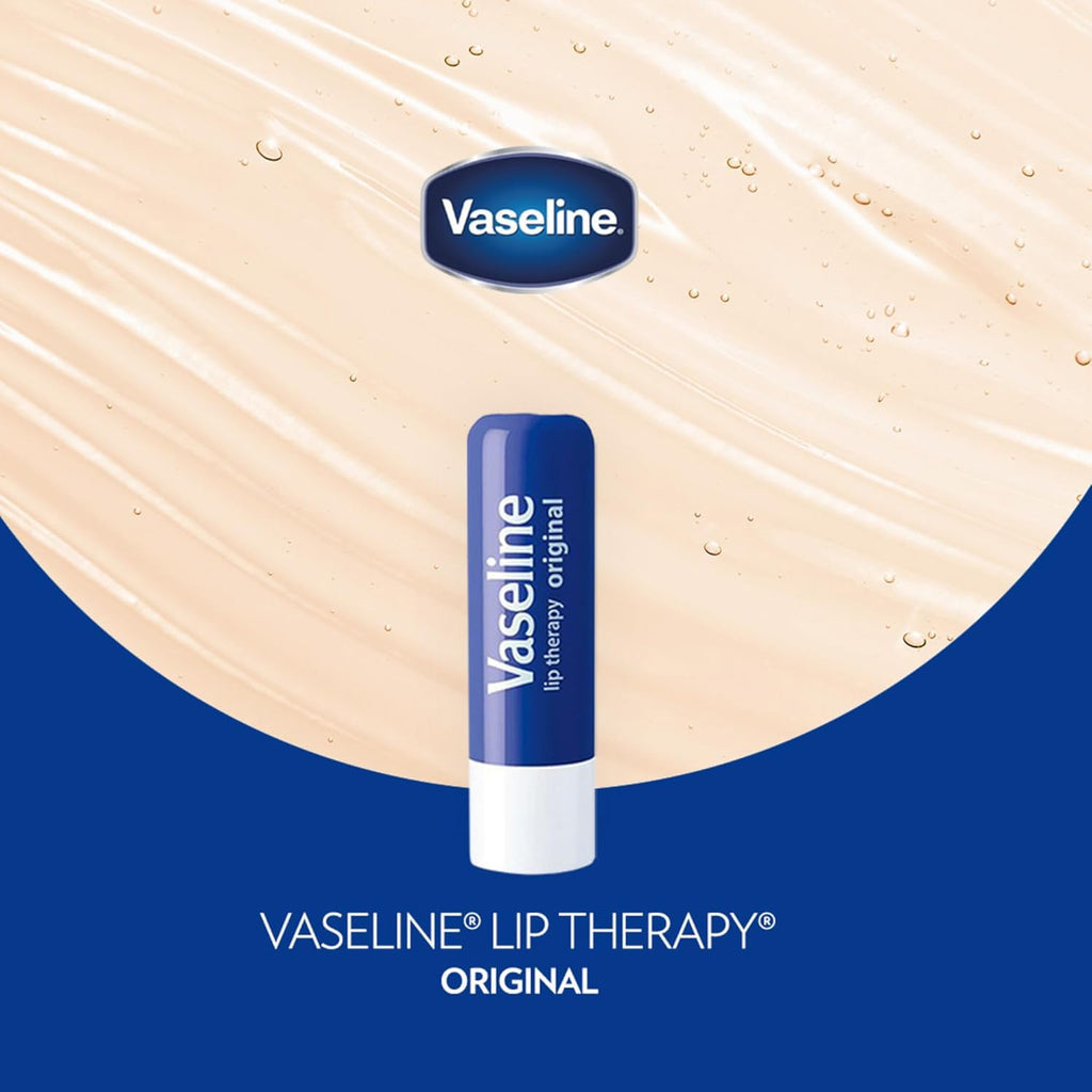 Vaseline Lip Therapy Original 12-Pack – Lip Moisturizer for Dry, Cracked Lips, 0.16 Oz Ea