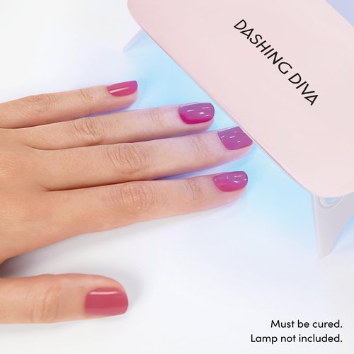 Dashing Diva Valentine Glaze Nail Strip Set - It's Fate - Long Lasting, Chip Resistant, Semi-Cured Gel Nail Strips - Valentines Gel Set - 4-Piece Manicure Kit with 32 Strips