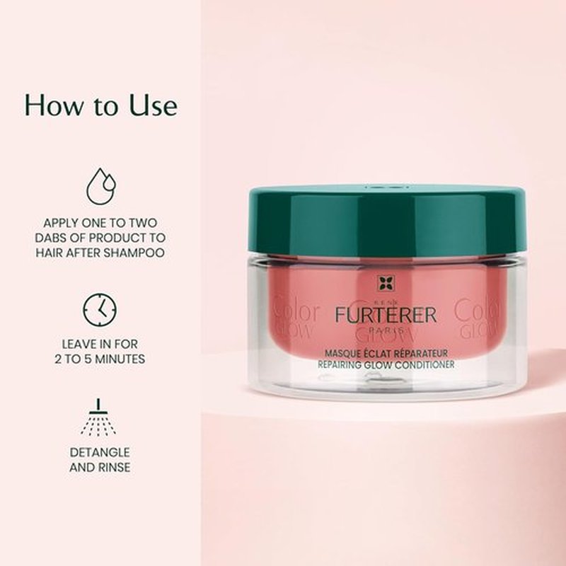 Rene Furterer Color Glow Conditioner - Repairing Formula with Amino Acids & Lemon Oil