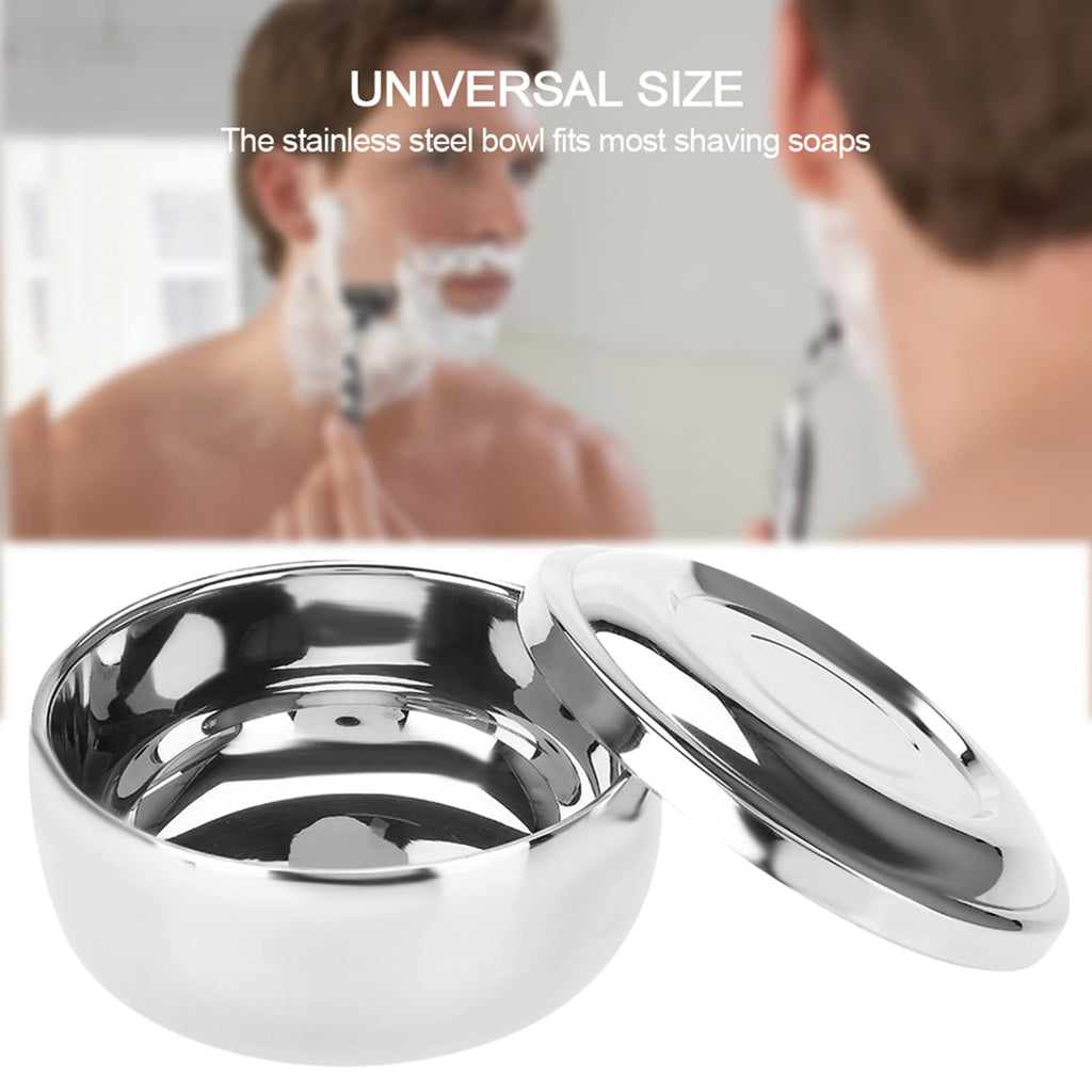 Semme Shaving Bowl For Men, Men Stainless Steel Shaving Soap Bowl with Lid,Shaving Soap Bowl,Shaving Mug Container,Easier to Lather,Fits Most Soaps