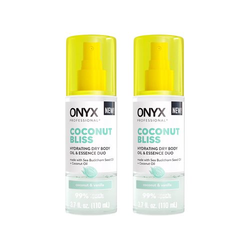 Onyx Professional Hydrating Dry Body Oil, Coconut Bliss, 3.7 fl oz, 2pk