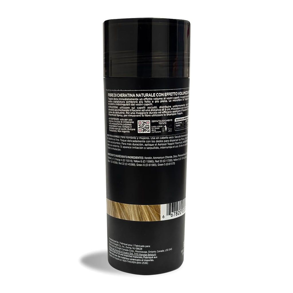 Toppik Hair Building Fibers, Medium Blonde, 1.94 Ounce Fill In Fine or Thinning Hair, Instantly Thicker, Fuller Looking, 9 Shades for Men & Women, Keratin Protein Formula