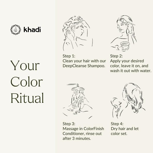 KHADI COLOR FINISH After Hair Dye Conditioner - Quick Color Set, Immediate Combability, Brilliant Shine, 100% Vegan, 5 Fl oz