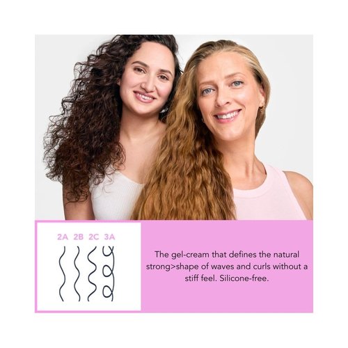PHYTO Curl Definition Gel-Cream - Silicone-Free Enhancer for Wavy & Curly Hair (2A-3A) | 24-Hour Anti-Frizz & Natural Shine - 5.07 fl oz