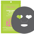 Pacifica Super Green Detox Sheet Mask – Charcoal, Kale & Clay Pore Cleansing Mask for Oily, Blemish-Prone Skin, Deep Detox Facial Mask, Vegan