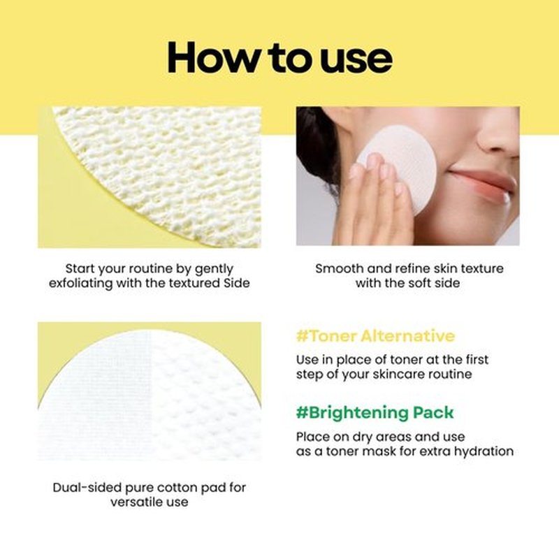 SOMISOME Green Tangerine Radiant Tone Up Pads – Korean Toner Pads with Niacinamide, Centella Asiatica & Vitamin C, Dark Spot Corrector, Tone-Up & Hydrating Face Toner 50 Pad