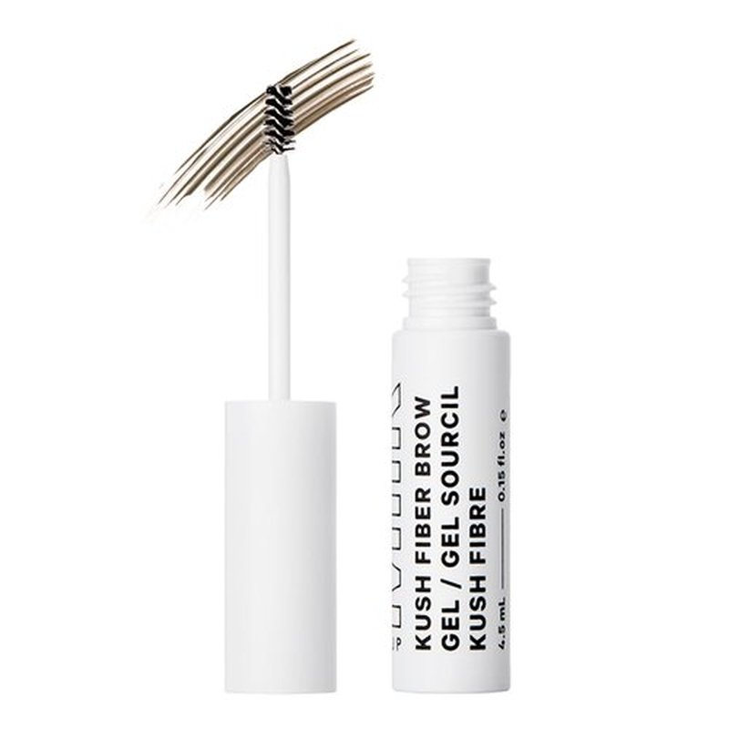 Milk Makeup KUSH Fiber Brow Gel – Tinted Gel Fluffs, Fills + Holds Eyebrows for a Fuller, Natural Look – Conditioning, Vegan Formula – Herb (Medium Brown), 0.15 oz