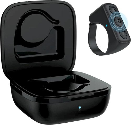 TIK Tok Bluetooth Remote Control - Page Turner & Camera Shutter for iPhone, Android, iPad (Black)