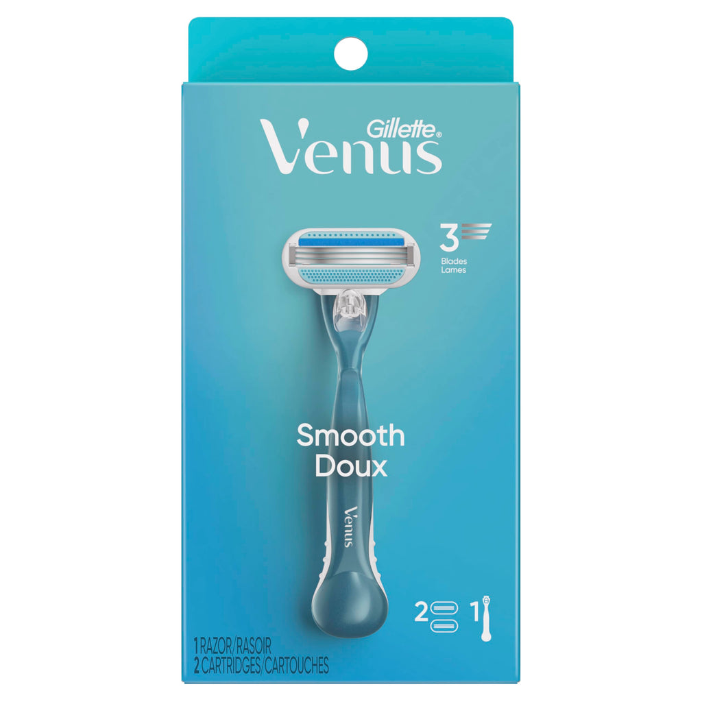 Gillette Venus Women's Razor, 1 Handle + 2 Refills, Pack of 2 | Smooth