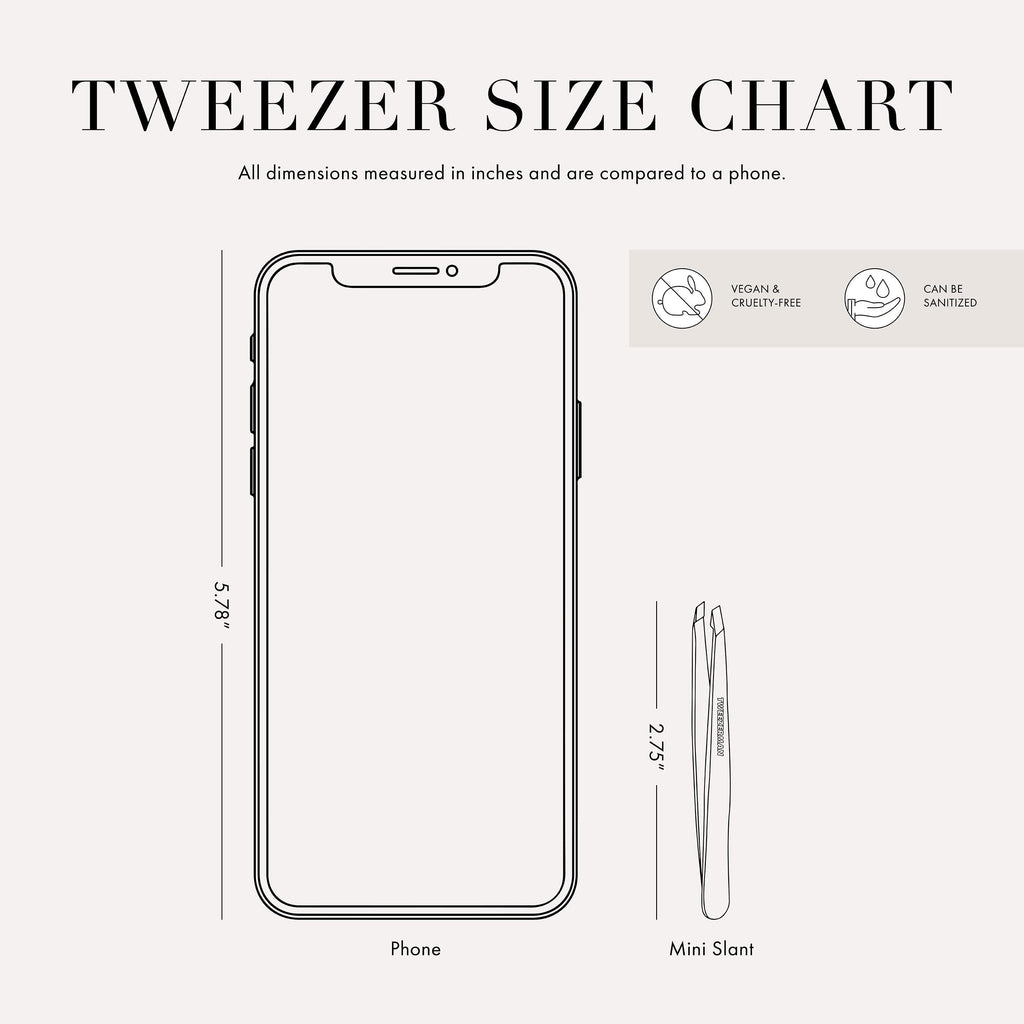 Tweezerman Mini Slant Tweezer – Tweezerman Tweezers for Eyebrows