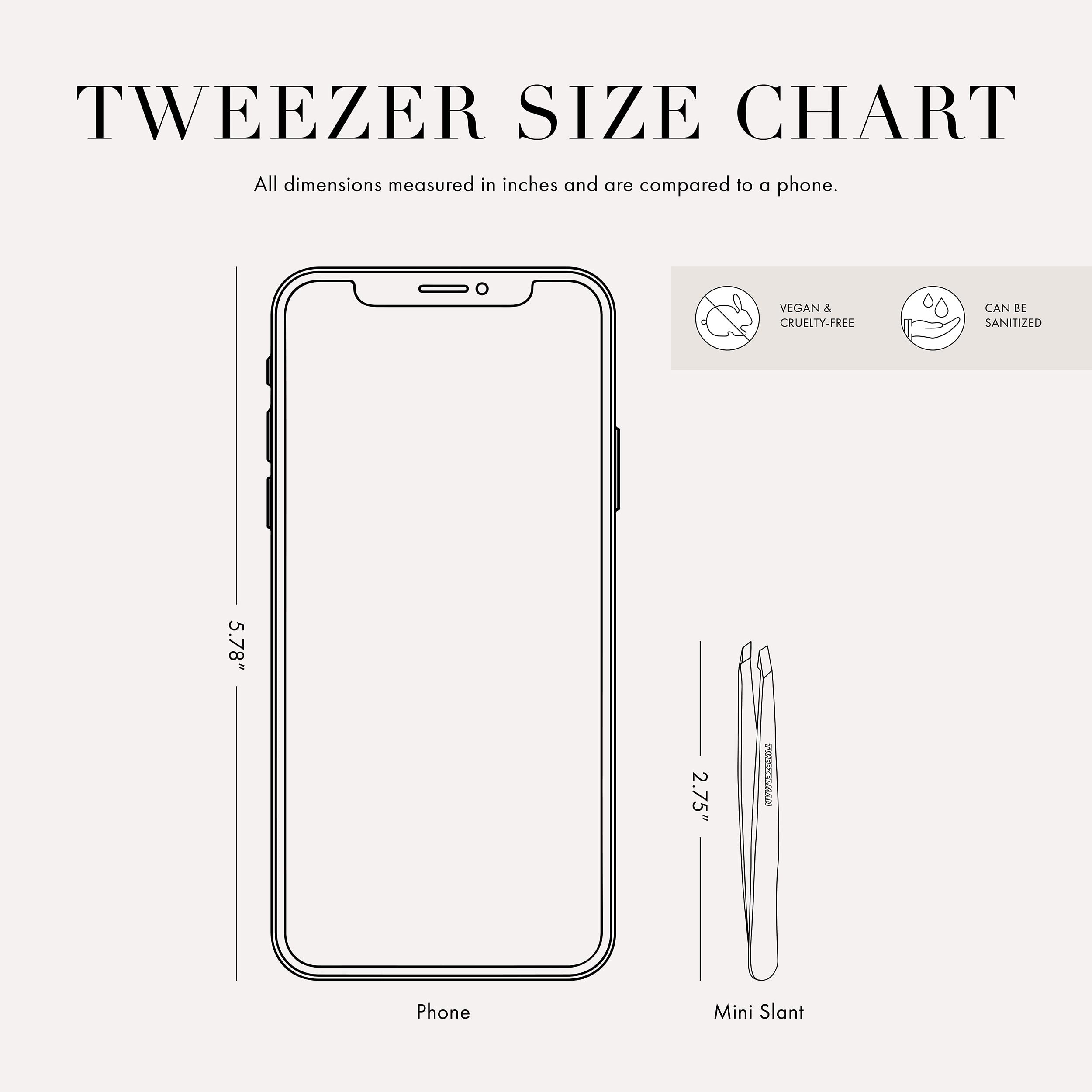 Tweezerman Mini Slant Tweezer – Tweezerman Tweezers for Eyebrows