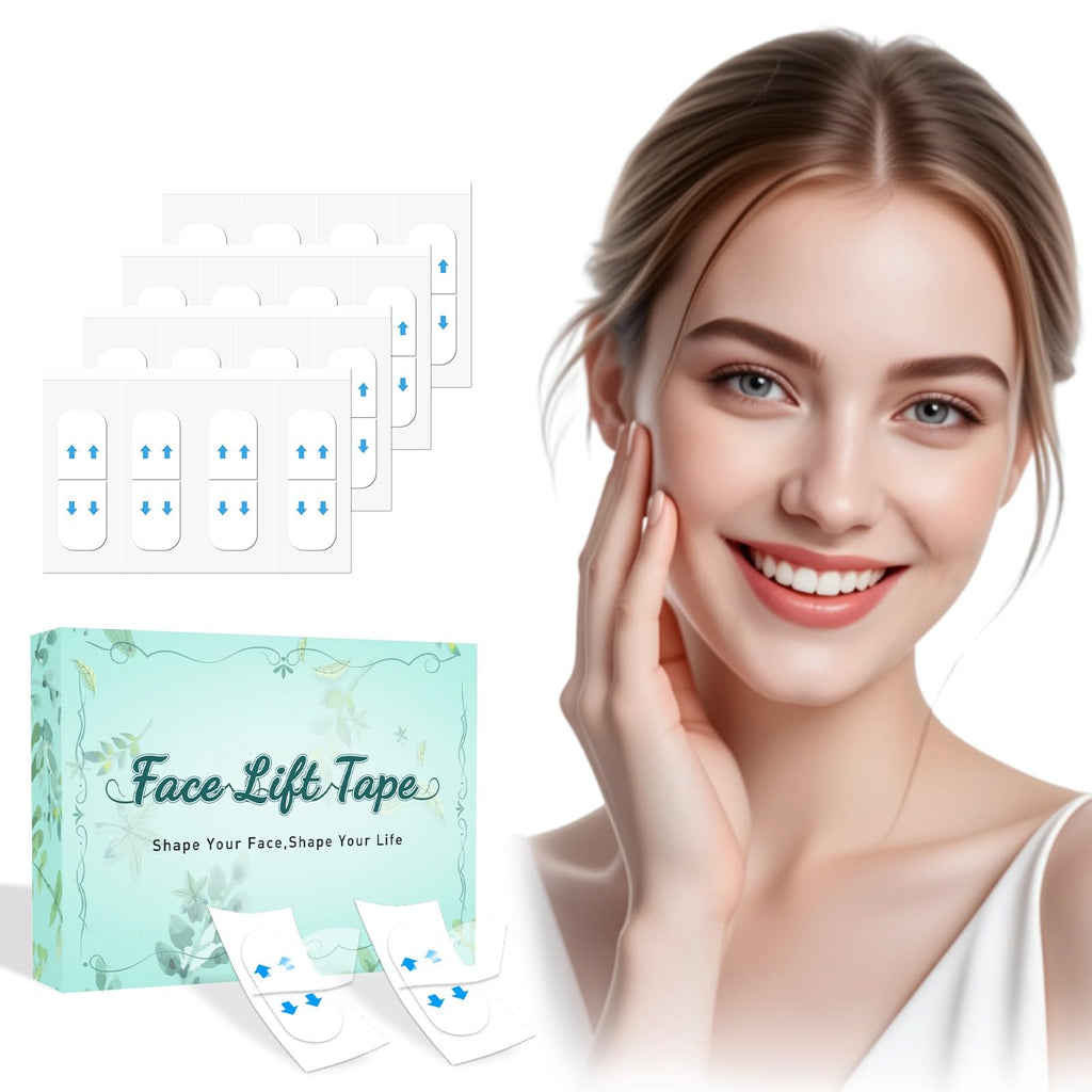KOSOBO Face Neck Tape Lifting Invisible,Face Lift Tape, Instant Facelift Tape,Makeup V-Edge Face Patches,Necks Less Strip for Women Turkey Neck,Jowl,Eye,Loose Skin,Wrinkle,Double Chin