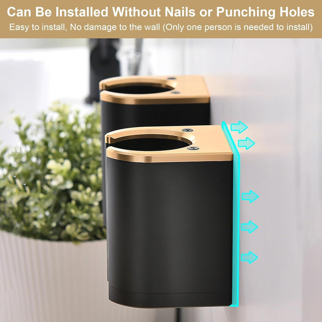 Wall Mount Holder Compatible with Dyson Airstraight & Airwrap, Aluminum Straightener Organizer Stand, Curling Iron Storage Rack for Bathroom
