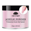 EBANKU Acrylic Powder - Pink 120g | Long-Lasting 3D Nail Carving & Extensions, No Lamp Needed