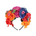 aoozleny Mexican Flower Crowns Headband, Headpiece for Halloween Festival Party (colorful)