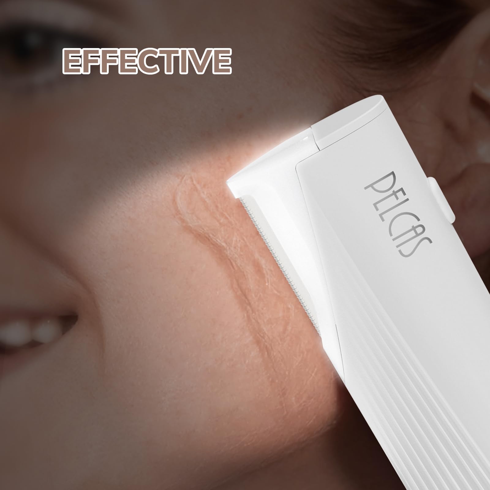 ELCAS Electric Dermaplaning Tool for Face, 3 Speeds Face Razor with LED