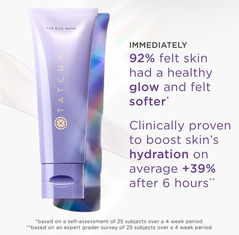 TATCHA The Rice Wash, Jumbo | Soft Cream Facial Cleanser - Wash Away Buildup Without Stripping Skin For A Soft, Luminous Complexion | 240 ml / 8.1 fl. oz.