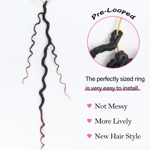 Sosihua Goddess locs crochet hair, 9 packs soft boho faux locs with curly ends bohemian crochet dreads for black women(14Inch,#T30)