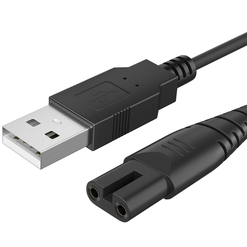 Charger Cable for Skull Pitbull Charger, Palm, Butterfly Kiss and Beast Clipper PRO Shaver, Charger Cable Cord with Wall Charger Adapter for Skull Pitbull Gold PRO Pitbull Platinum PRO