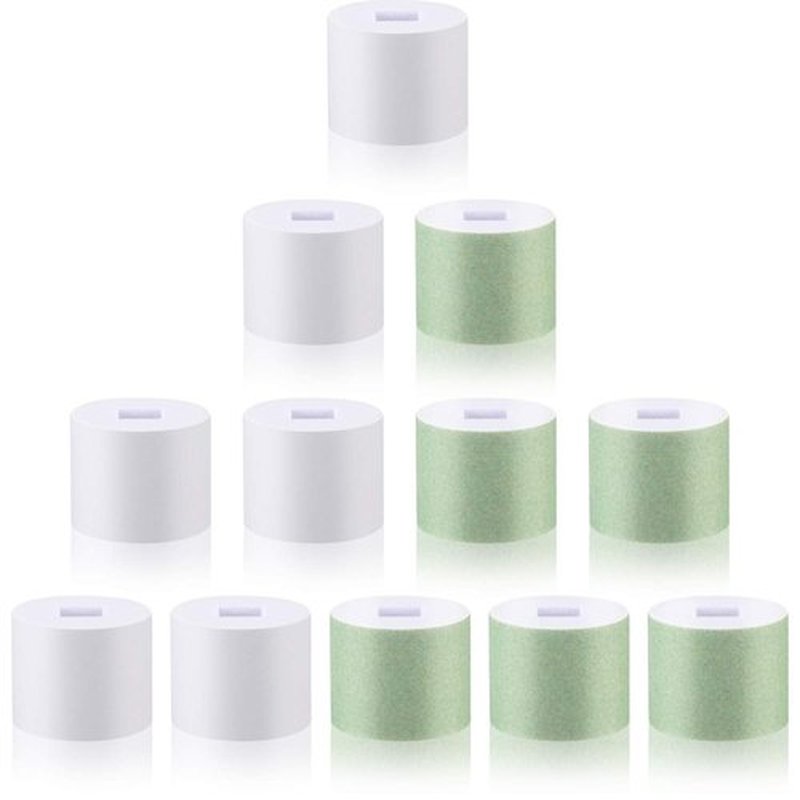 Maitys 12 Pieces Nail Buffer Refills Electric Manicure Pedicure Tool Refills Nail Buffer Replacement Rollers, Filing, Buffing and Shining
