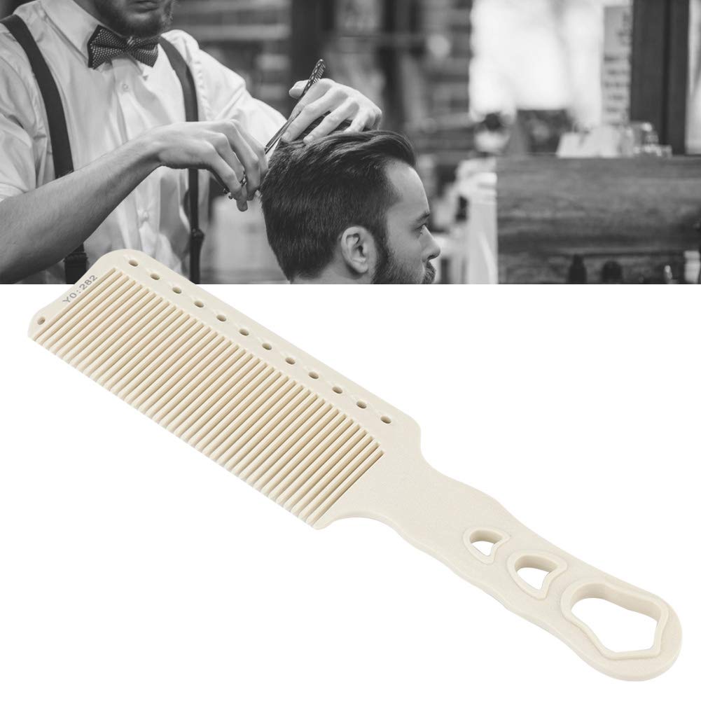 ANGGREK Haircut Comb, Professional Salon Hair Comb Hairdressing Styling Cutting Barber Stylist Tool Comb for Man and Women (White)