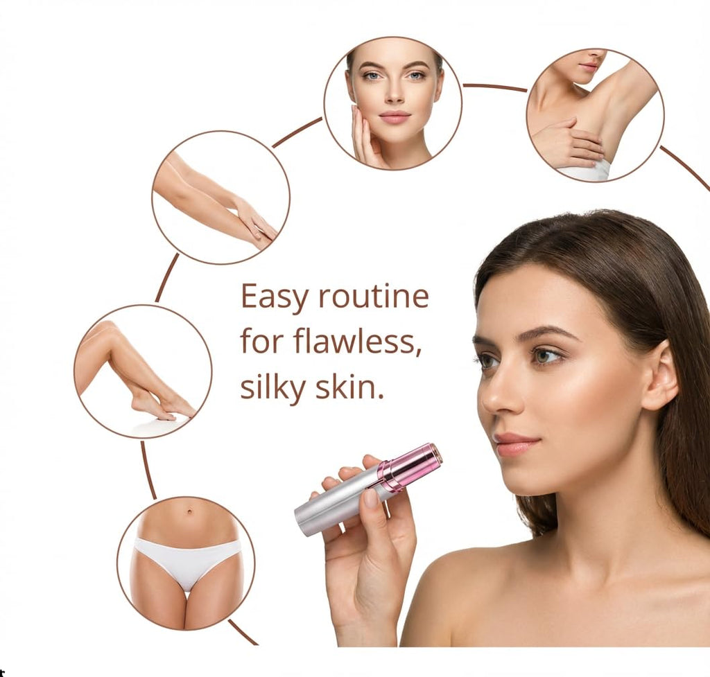 4PCS Replacement Heads for Flawless Gen 2, Double Halo Facial Hair Removal Tool for Women, Replacement Blades for Finishing Touch Flawless Hair Removal with Brush