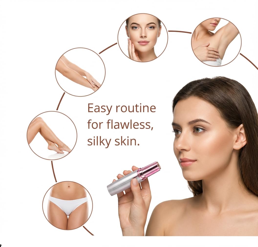 4PCS Replacement Heads for Flawless Gen 2, Double Halo Facial Hair Removal Tool for Women, Replacement Blades for Finishing Touch Flawless Hair Removal with Brush