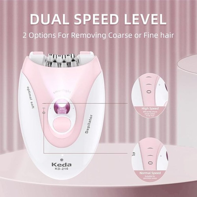 **Glabrouse Epilator for Women - 2-Speed Face Trimmer for Smooth Skin | Hair Removal for Face, Bikini, Arms, Legs**