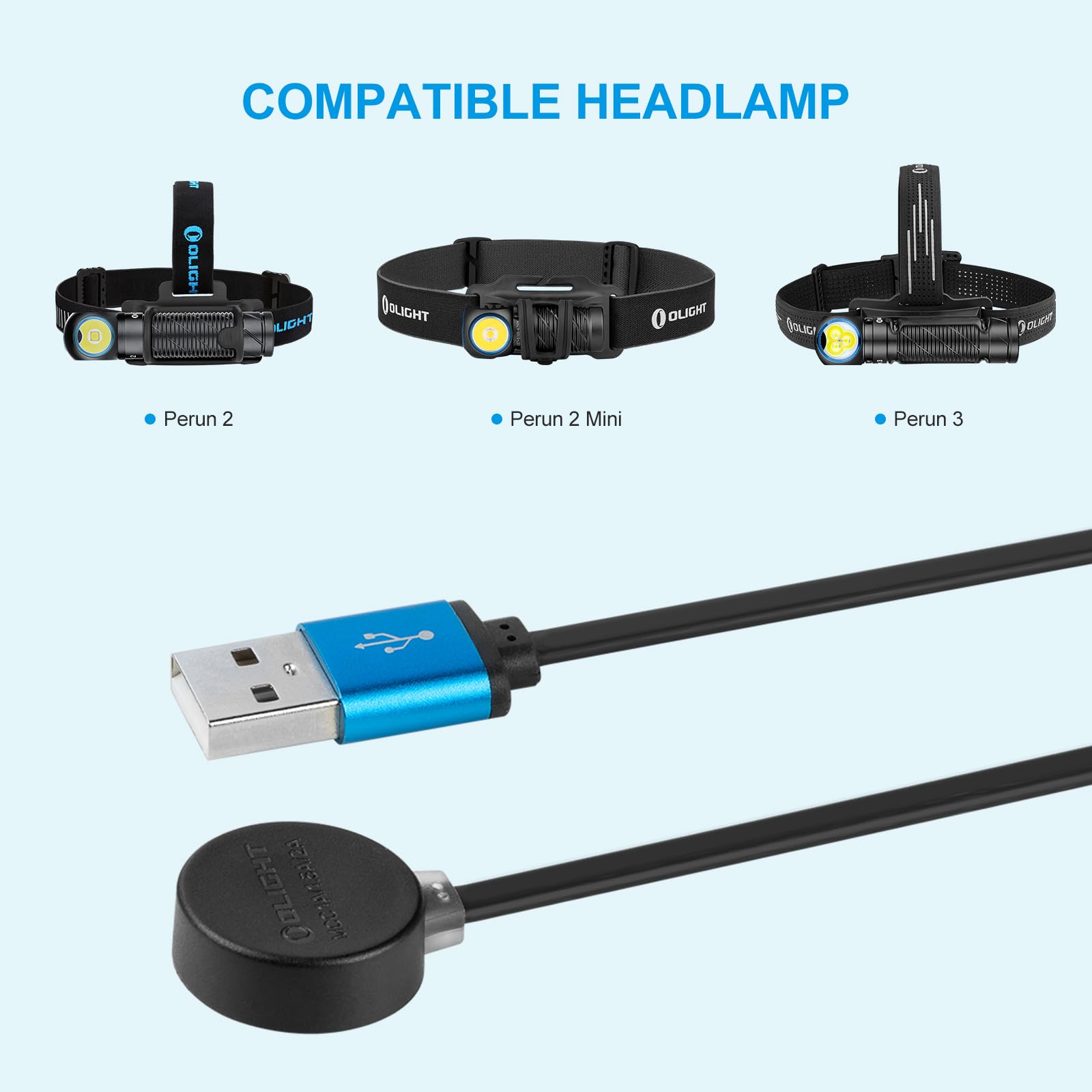 OLIGHT MCC 3 Charger in Black Upgraded Smart Magnetic Charging Cable Only Suitable for Odin/OdinMini/OdinS/PL-Mini3/PL-Pro/Baton3 Series/Warrior Mini2/Perun2/Seeker3pro/Warrior 3s/Baldr Pro R/Arkfeld