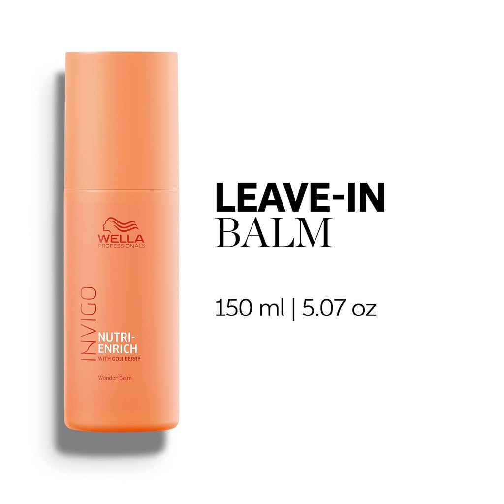 Wella Professionals Invigo Nutri-Enrich Bundle - Leave-In Wonder Balm & Frizz Control Cream | Deep Nourishment for Dry Hair