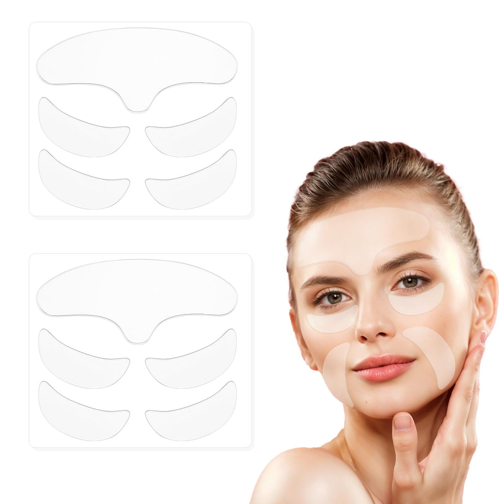 WY LIGHTING LEVEL 10 Pcs Forehead Wrinkles Patches Reusable Wrinkle Patches Wrinkle Remover Mask Silicone Face Tape Smooth Fine Lines Wrinkles for Women Facial Beauty Skincare