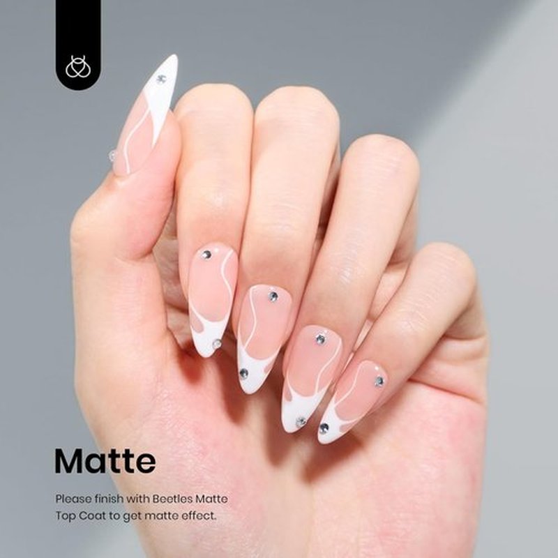 Beetles White Gel Nail Polish - 15ml Soak Off UV Gel for French Nail Art | Perfect for DIY Manicures