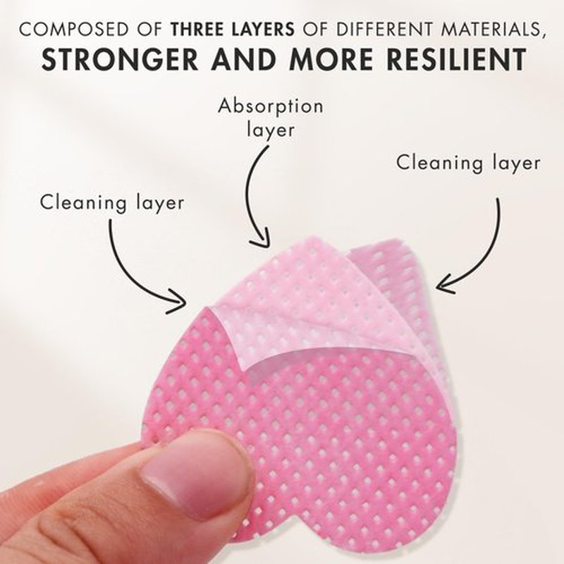 Embagol 1000 Pcs Lint Free Nail Wipes Eyelash Extension Glue Wipes Non-Woven Fabric Lash Glue Nail Polish Remover Supplies (Pink)
