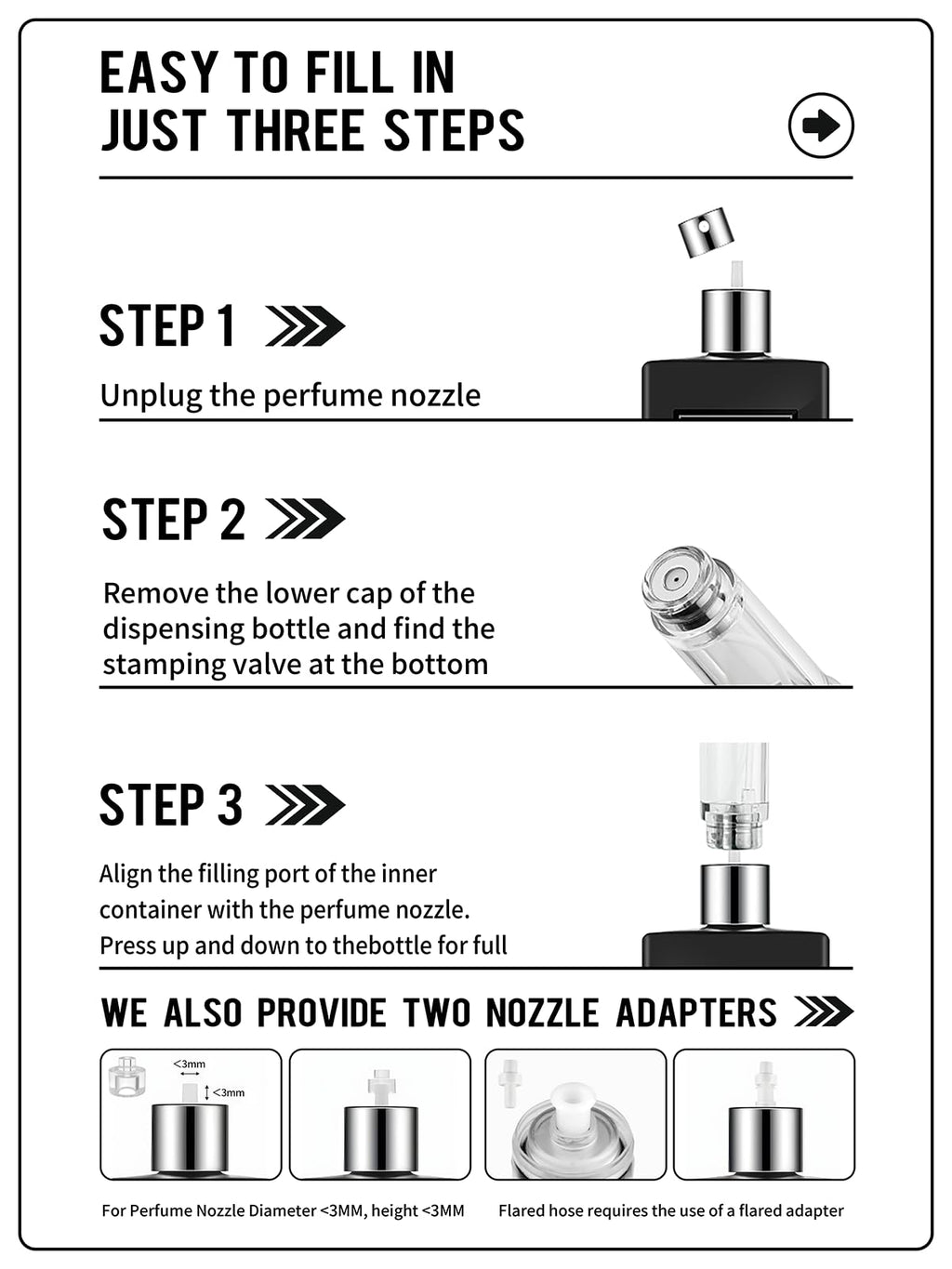 3zorqinron 10ML Genuine Leather Atomizer Sprayer for Perfume - Portable Mini Cologne Sprayer for Woman Man - Perfume Travel Refillable Bottle,Travel Essential Fragrance Spray Bottle (Black)
