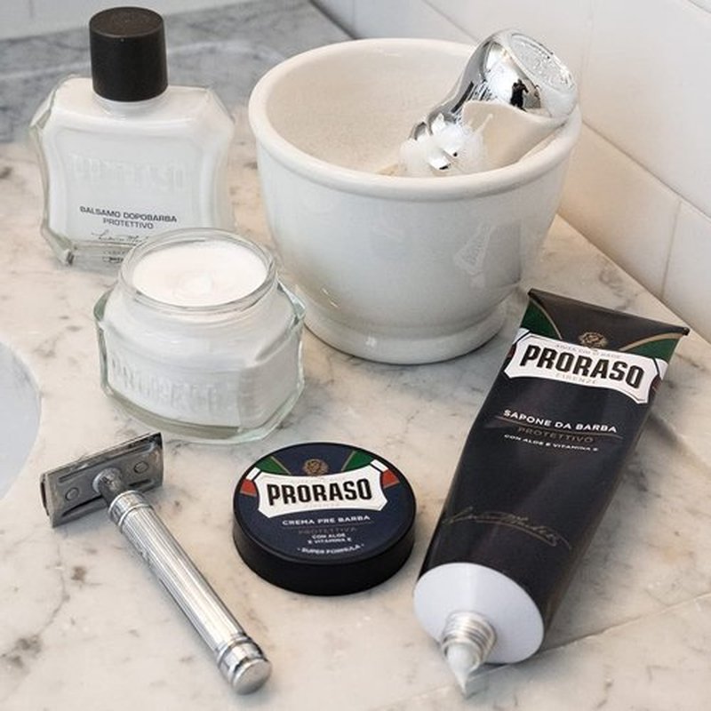 Proraso After Shave Balm - Soothing Aloe Vera & Vitamin E Formula for Dry Skin - 3.4oz