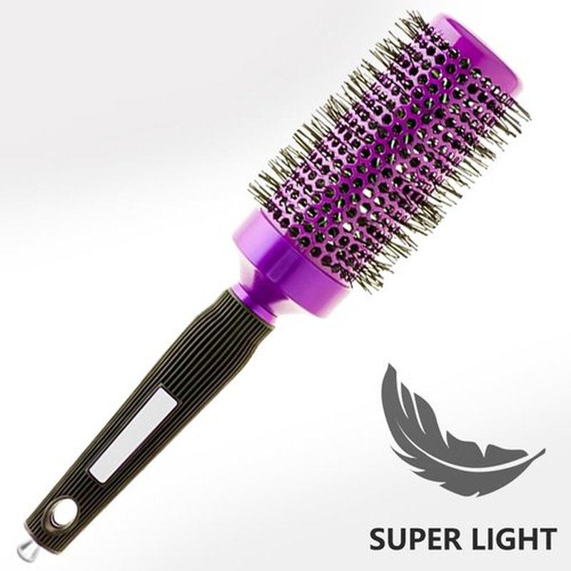 Aozzy 5pcs Blow-Drying Round Hair Brush Set - Ceramic, Boar Bristle Brush for Women - Thermal Barrel Brush Set, Styling & Roller Brush for Shiny, Smooth and Bouncy Hair
