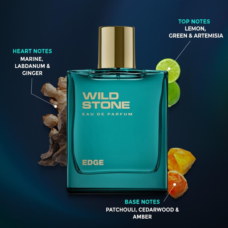 Wild Stone Edge Eau De Parfum - Luxury Men's Fragrance | 3.38oz (100ml) | Intense & Long-Lasting Scent
