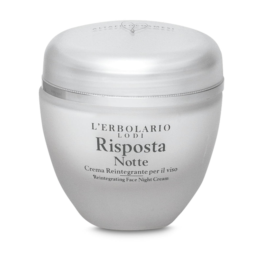 L'Erbolario Risposta Night Reintegrating Face Cream, 1.6 oz, Face Moisturizer, with Shea Butter, Moisturizing and Nourishing, Cruelty-Free