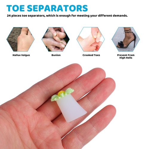 Flower Silicone Toe Separators for Women, Pedicure Toe Spacers Nail Separators for Comfortable Manicure and Nail Polish Application Reusable Dividers for Home and Salon Use